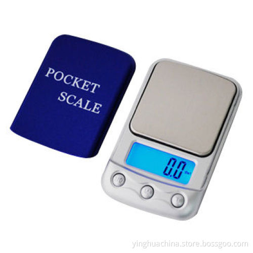 Digital mini electronic pocket scale for calibration, tare jewelry/gold/diamond/pill, portable PSB02